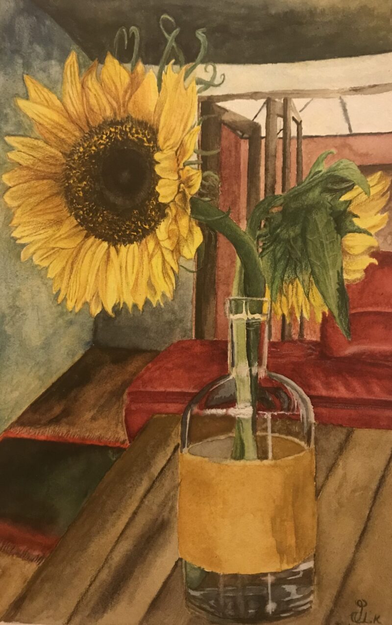 Sunflower in my old room -- Print