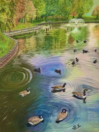 Newsham Park Lake view -- Print