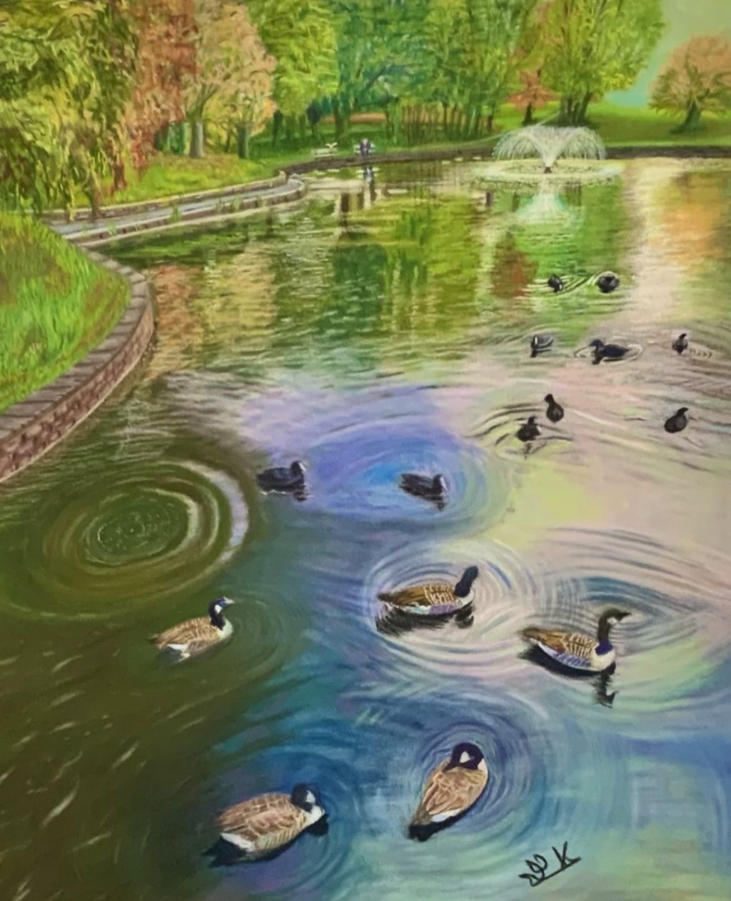 Newsham Park Lake view -- Print